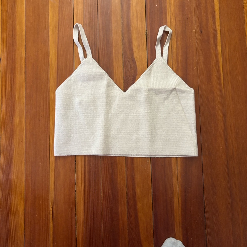 Zara Cream Sleeveless Top